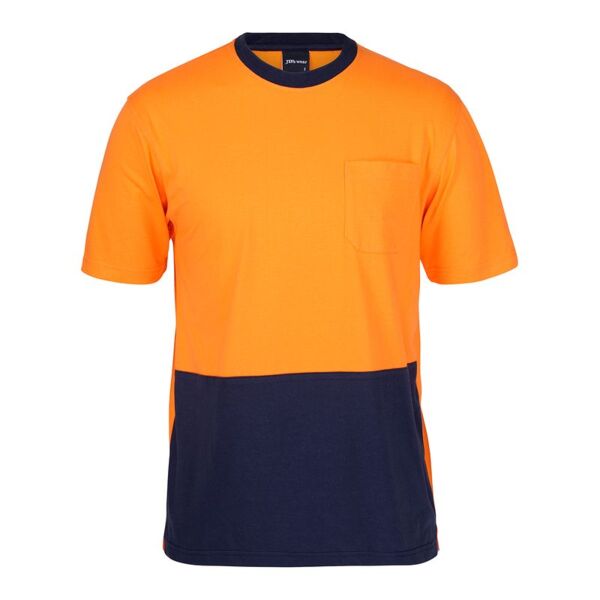 Mens Hi Vis Crew Neck Cotton T-Shirt Thumbnail