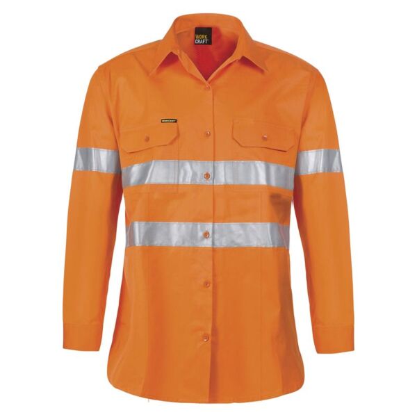 Womens Light Weight Hi Vis Shirt with CSR Tape Thumbnail