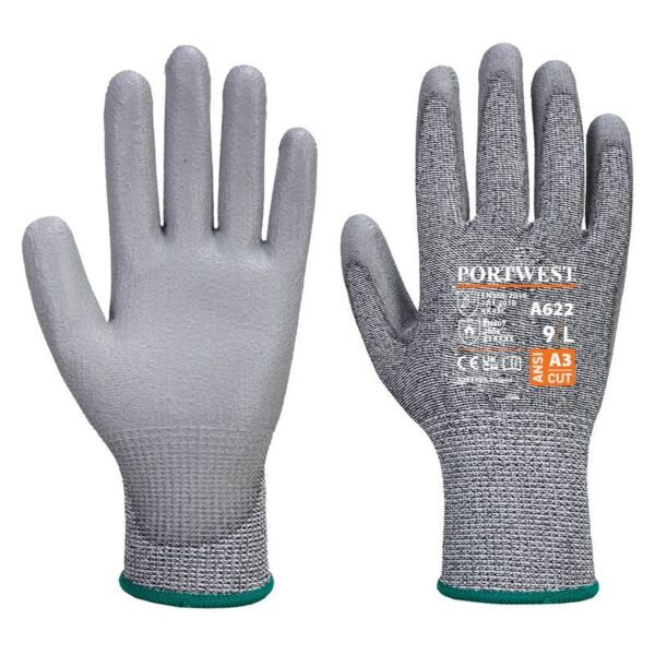 MR Cut PU Palm Glove Grey Thumbnail