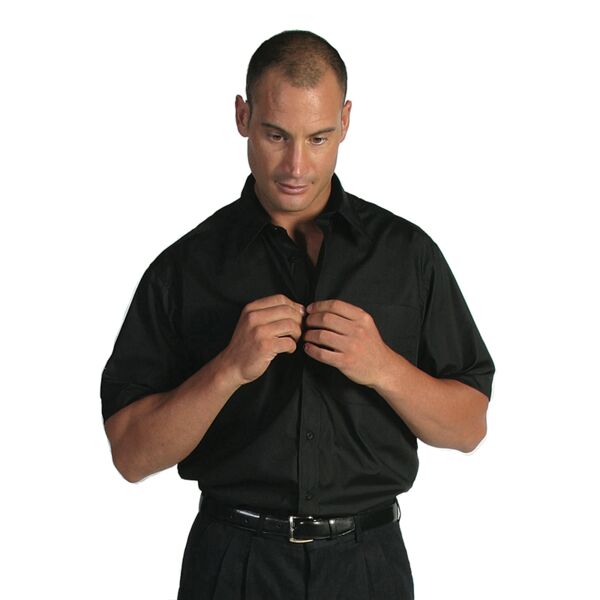 Mens Polyester Cotton Business Shirt Short Sleeve Thumbnail
