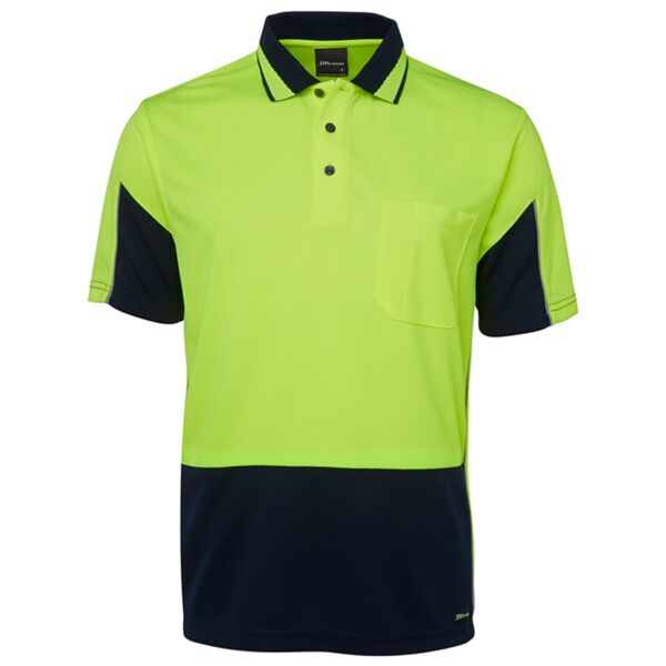 Mens Hi Vis Short Sleeve Gap Polo Thumbnail