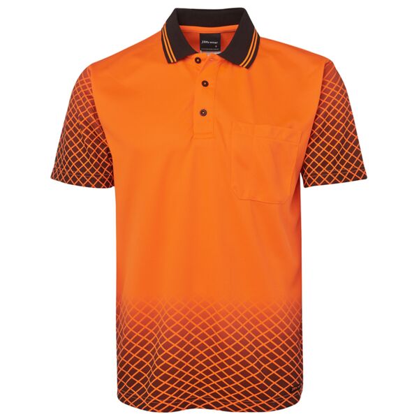 Mens Hi Vis Net Sub Polo Thumbnail