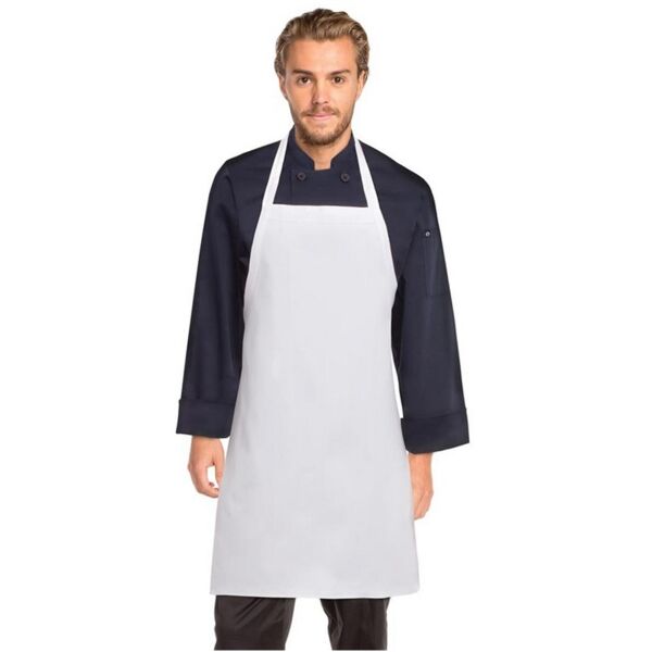 Black and White Bib Apron No Pocket Thumbnail
