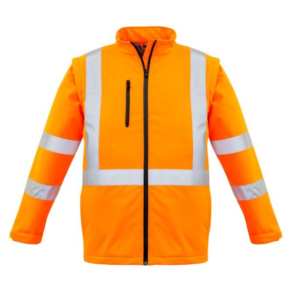 Unisex Hi Vis 2 in 1 X Back Soft Shell Jacket Thumbnail
